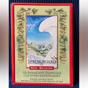 New Belgium Brewing - Springboard Ale - Metal Sign - 12” x 16”